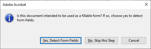 Asking whether PDF should be form