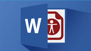 Word Document logo with accessibility symbol underneath