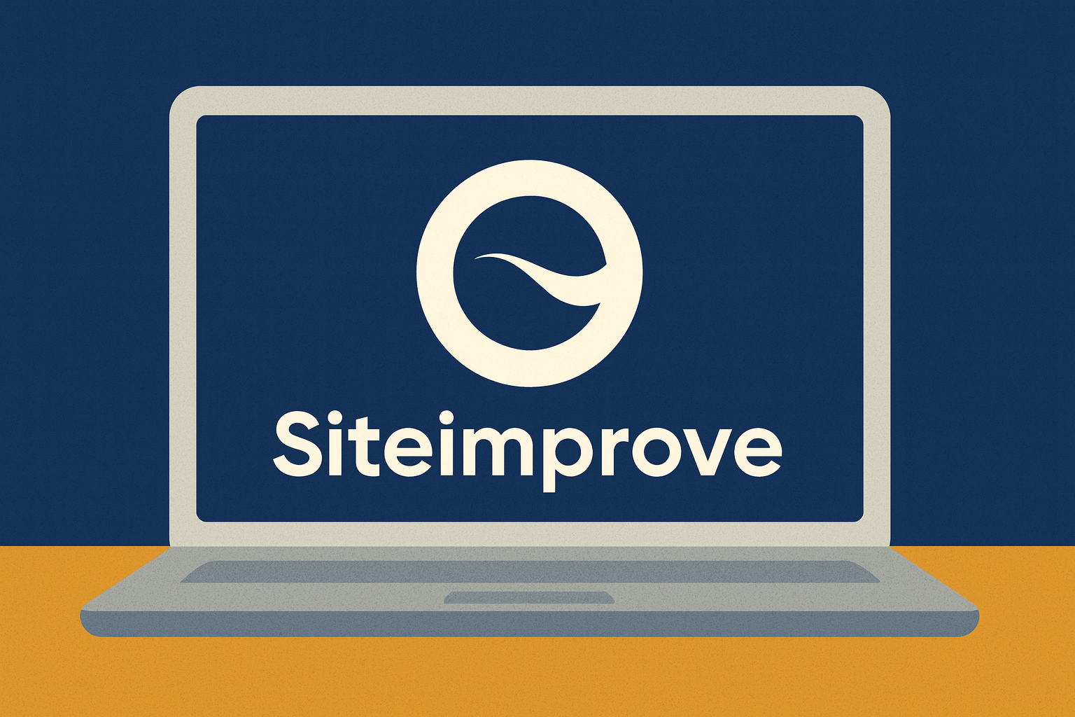 SiteImprove Logo on a laptop
