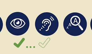 accessibility icons with green checks under