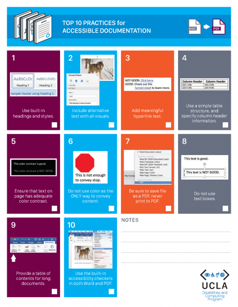 ten practices to make accessible documents