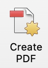 Create PDF icon from the Word menu.
