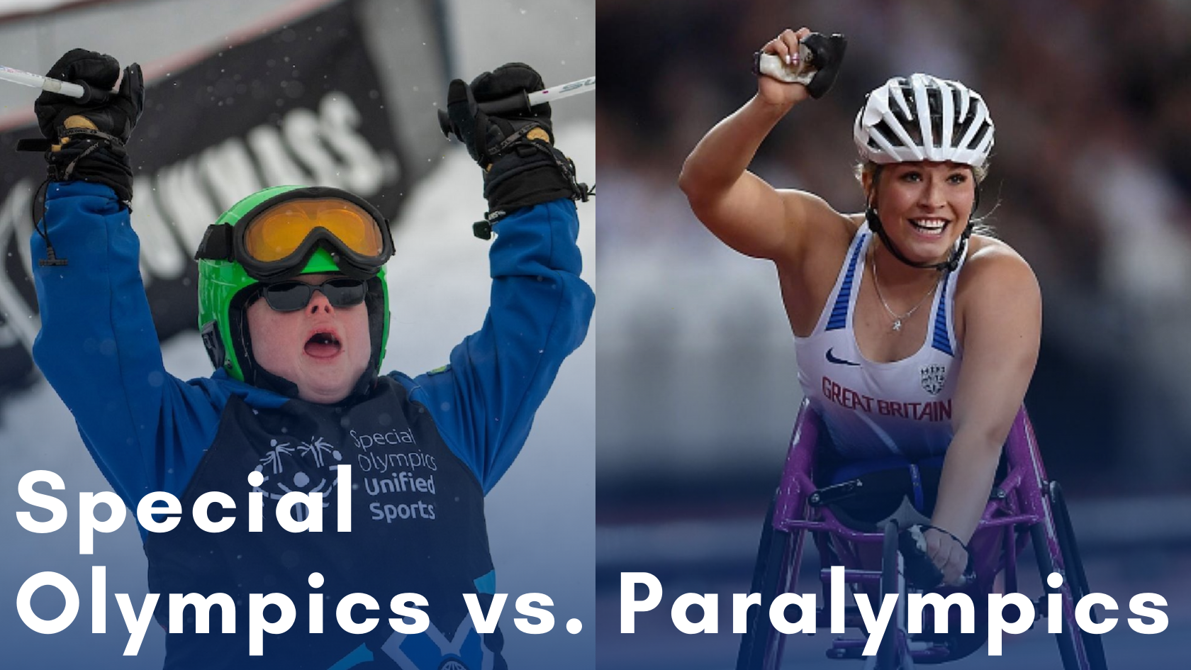 Athletes at the Special Olympics and Paralympics.