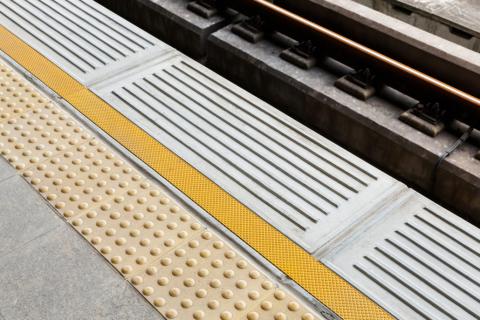 Tactile to denote off-street platform